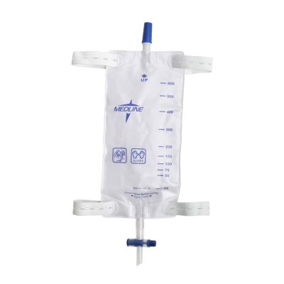 Medline DYND12584 - Medline Fabric Back LegBag w / Slide Tap, Medium 19oz with Comfort Straps, EA