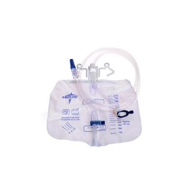 Medline DYND15205 - Medline 2000mlDrainBag,Anti-Reflux,SamplePort,50"Tube,SheetClip,SlideT Valve, EACH