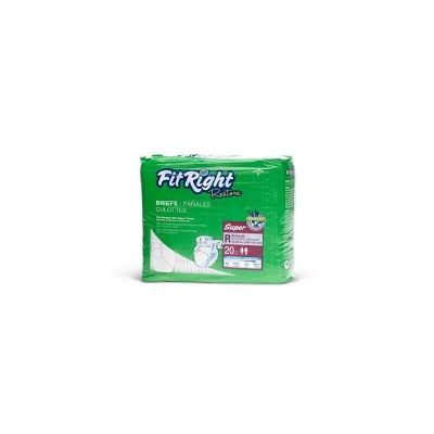 Medline FITRESTORERG - Medline FitRight Restore Brief, Regular (40"-50"")  Clothlike feel w/ Remedy Skin Repair cream Super Absorbency (4PKS/20), CS 80