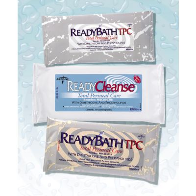 Medline MSC095223 - READY BATH TPC, 8"x8" Triple Thick Cloth 3-per pack., 72pk/CS, CS
