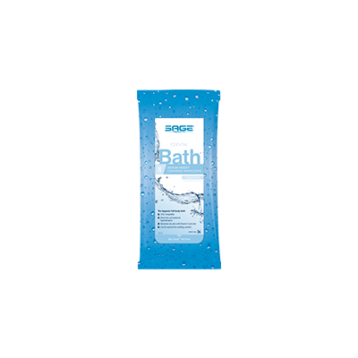 Sage 7856-C - Essential Bath Full-Body Washcloth, Fragrance-Free, 8"x8", PK 5