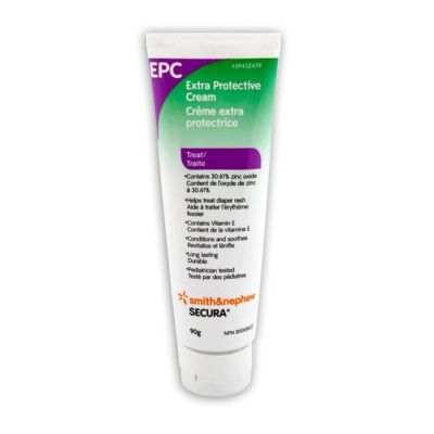Smith&Nephew 59432479 - SECURA Extra Protective Cream for Diaper Rash,30.61% Zinc Oxide,VitaminE,90g ., EA TUBE