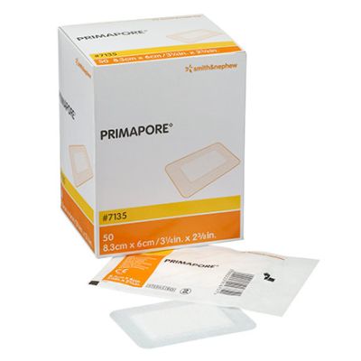 Smith&Nephew 7135 - PRIMAPORE Post Op Dressing - 8.3cm X 6cm - Latex Free, BX 50
