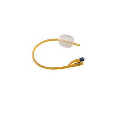 Tyco Covidien 1518C - ULTRAMER Hydrogel Coated Red Latex Coude Foley Catheter 5-15cc 2-Way 18Fr. 17"., BX/12