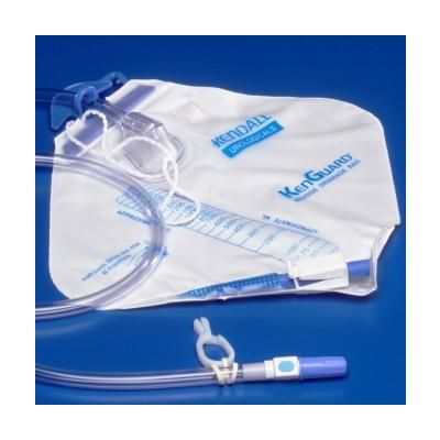 Tyco Covidien 3512 - COVIDIEN DOVER (KENGUARD) Bedside Drain Bag, 2000cc, Latex Free, Sample Port, Anti-Reflux Valve, CS 20