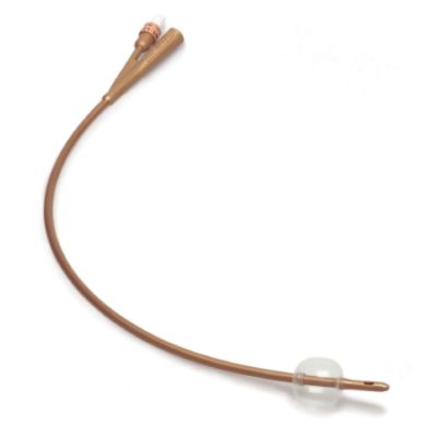 Dover IC 2-Way 5cc 20 Fr Straight Tip Silver Hydrogel Coated Silicone Foley Catheter