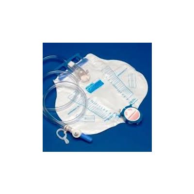 Tyco Covidien 6206 - Latex Free Anti-Reflux Chamber Drain Bag With SplashGuard II Drainspout, 2000ml, with Needleless Sample Port, CS 20