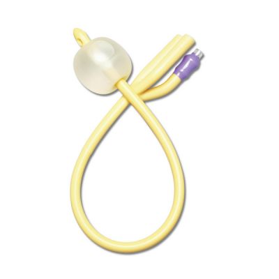 Dover Silicone Elastomer Coated 3-Way Latex Foley Catheter, 20 Fr, 5cc Balloon