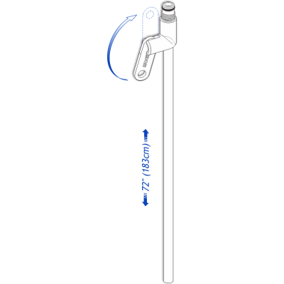 Urocare 700172 - Quick Drain Valve, Large, 72" Tube Length, EACH
