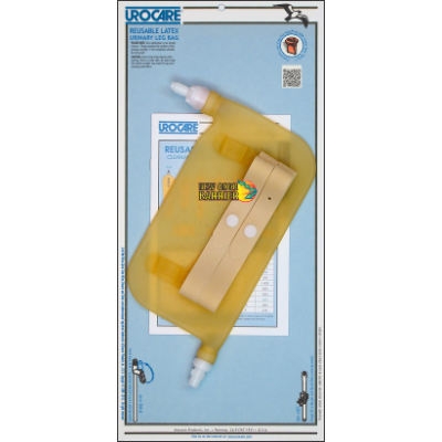 Urocare Latex Leg Bag w Odor Guard, sport-Left, 16 oz., 10" Wide, 5" Long, 3/4" Wide Leg Straps.