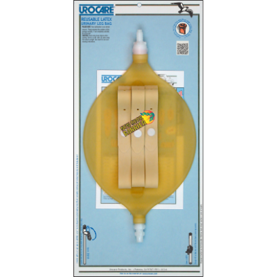 Urocare Latex Leg Bag w Odor Guard, Large-oval, 32 oz., 13" Long, 7" wide, 3/4" Wide Leg Straps.