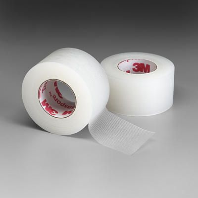 3M 1527-0 - 3M Transpore Tape 1/2 inch x 10 yard (1,25cm x 9,14m) Clear, porous, plastic hypoallergenic tape, standard roll, EACH