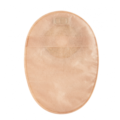 One-Piece Opaque Closed-End Pouch with Modified Stomahesive, 25mm Pre-Cut Skin Barrier, 2-Sided Comfort Panel, Inspection Window, and Filter