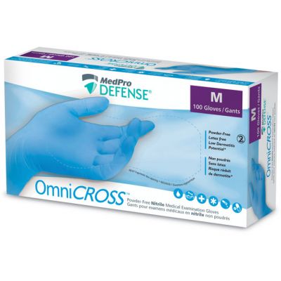 AMG 013-215 - MedPro Defense Nitrile Powder-Free Exam Gloves, Non-Sterile, Medium, BX 100