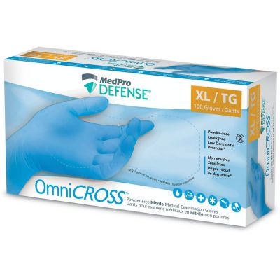 AMG 013-235 - MedPro Defense Nitrile Powder-Free Exam Gloves, Non-Sterile, X-Large, BX 100