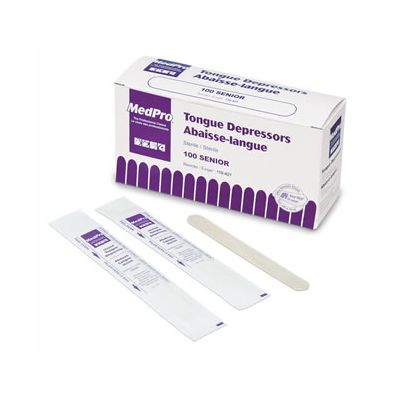 AMG 118-421 - Tongue Depressor, Sterile, Case of 10 Boxes of 100, CS10BX100