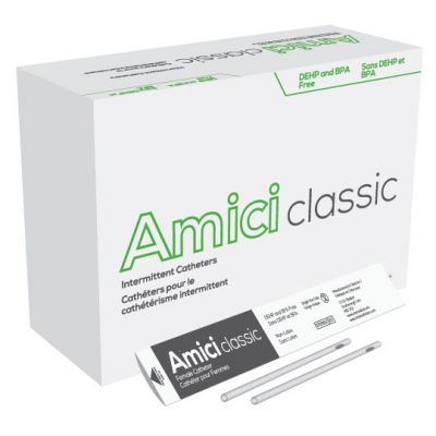 Amici 3612 - AMICI Classic 7" Female Intermittent Catheters, 12 Fr.,  Latex Free, DEHP & BpA Free PVC, No Adapter., BX 100