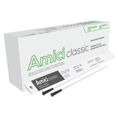 Amici 3910 - AMICI Classic 16" Male Nelaton Intermittent Catheters, 10 Fr.,  Latex Free, DEHP & BpA Free PVC, BX 100