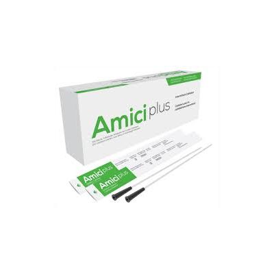Amici 5910 - AMICI Plus 16" Male Nelaton Intermittent Catheters, 10 Fr., Smooth Low-Profile Eyelets, Latex Free, DEHP & BpA Free PVC, BX 100