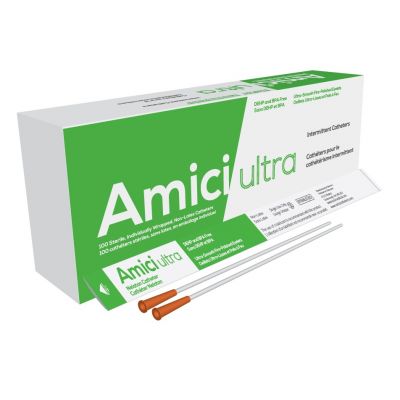 Amici 7916 - AMICI Ultra 16" Male Nelaton Intermittent Catheters, 16 Fr., Fire-Polished eyelets, Latex Free, DEHP & BpA Free PVC, BX 100
