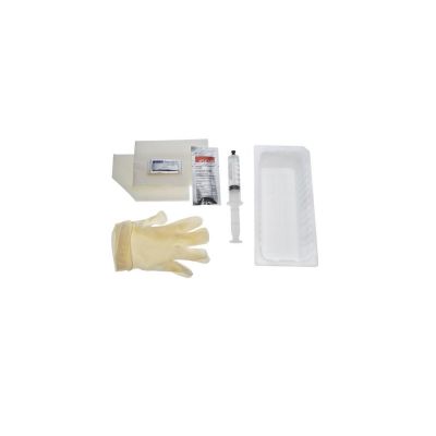 Amsino AS880 - AMSure Foley Insertion Tray, 10cc Pre-Filled Syringe, Vinyl Powder-Free Gloves, Waterproof Fenestrated Drapes, Lubricating Jelly, 10% PVP Swabsticks (3), EA