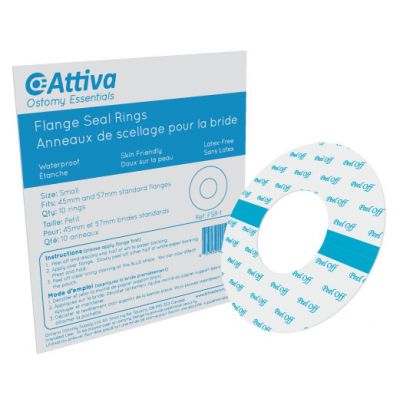 Attiva Ostomy Essentials FSR-1 - Attiva Ostomy Essentials - Flange Seal Rings - Small, Fits 32 - 50mm standard flanges, PK 10