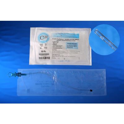 Closed system catheter and bag, 10 French