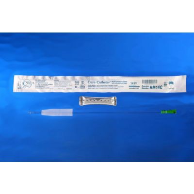 Hydrophilic male 14 French coude catheter