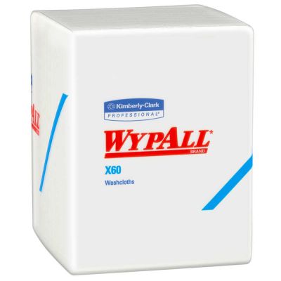Kimberly-Clark 41083 - Kimberly-Clark WYPALL X60 Teri Hygienic Washcloths, 12.5" x 10"L, White, 70/PKG,CS/8PKG., CS 8pk