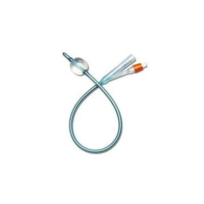 Medline DYND141014 - Medline Foley Catheter, Silver, 2-Way, 14 Fr, 5cc, Latex Free, BX 10