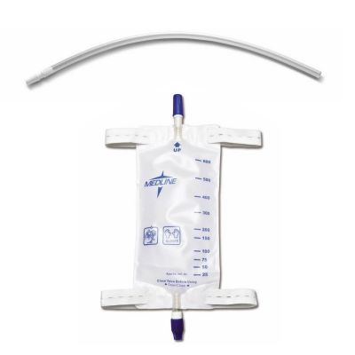 Medline URO12575 - Medline LegBag Kit 600ml Latex Free,FabricStraps,ExtTube Anti-Reflux,Twist Drain (old number was DYND12575), CS/40