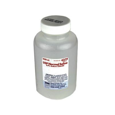 Nurse Assist 6270 - USP Normal Saline, 0.9% Sodium Chloride, 250ml Bottle, Sterile, CASE 24