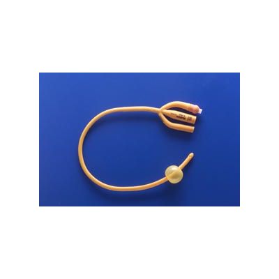 Rusch 183405180 - RUSCH, 3 Way, Silicone-Coated, 5-15 cc, 18Fr, Gold Foley Catheter., BX 10