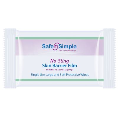 Safe n Simple SNS00807 - No-Sting Skin Barrier film - 5" x 7", BX 25