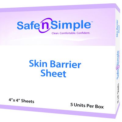 Safe n Simple SNS21605 - Skin Barrier Sheet 4" x 4", BX 5