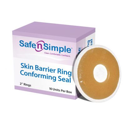 Safe n Simple SNS684U2 - Safe n Simple Conforming Skin Barrier Rings, 2", BX 10