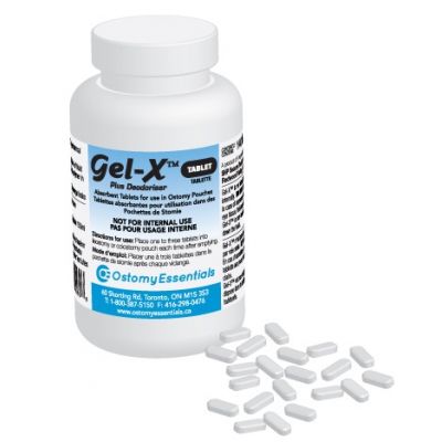 SHP 1060 - GEL-X Absorbent Tablets  and Deodorizer For Use in  Ostomy Pouches, Bottle of 140, External Use., BTL/140