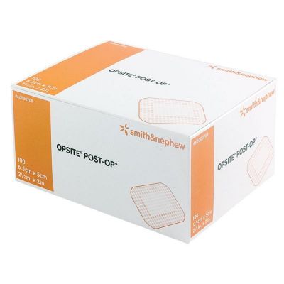 Smith&Nephew 66000708 - OPSITE Post-Op, Substrate Dressing, 6.5 cm x 5 cm, Bx/100., Bx/100