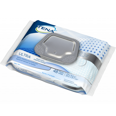 Tena 65720 - TENA Ultra Washcloths, 7.9" x 12.5", Alcohol Free, Soft Pack, PKG 48