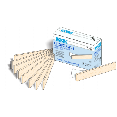Urocare 5100 - Urofoam-1 Single-Sided Adhesive Foam Strips, Bx/50., BX 50