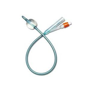 Medline DYND141014 - Medline Foley Catheter, Silver, 2-Way, 14 Fr, 10cc, Latex Free, BX 10